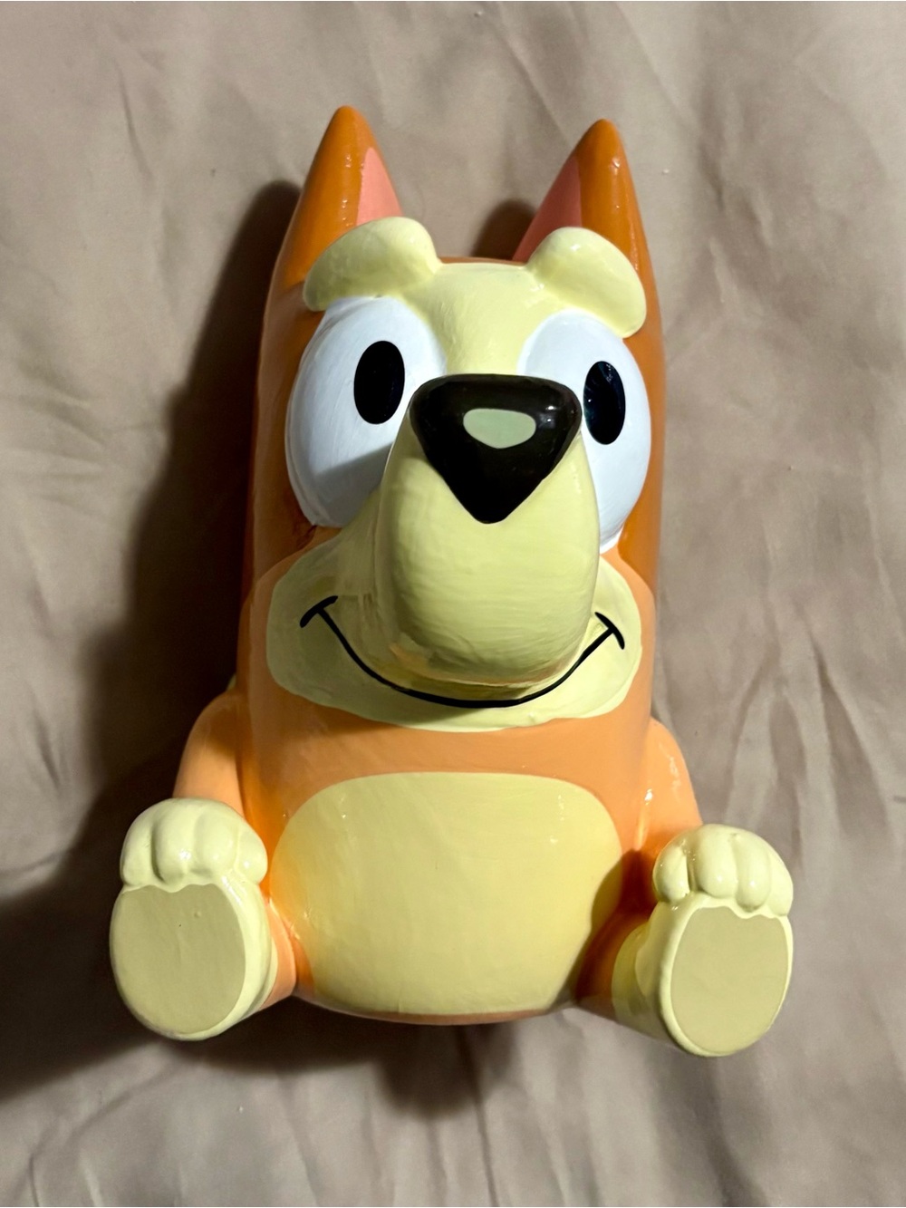Jay Franco Bluey Bingo Ceramic Piggy Bank Orange Kids Room Decor NWOT